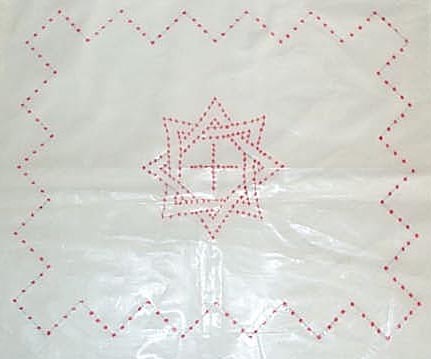 Center design on the velvet