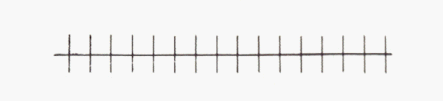 Row of herringbone or fishbone stitch